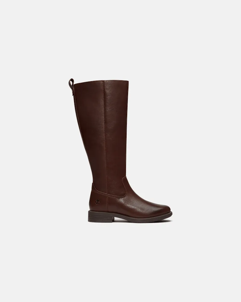 Timberland Hoher Verona Square Boot mit Seitenreißverschluss für Damen in Dunkelbraun, Damen, Braun, Größe Braun