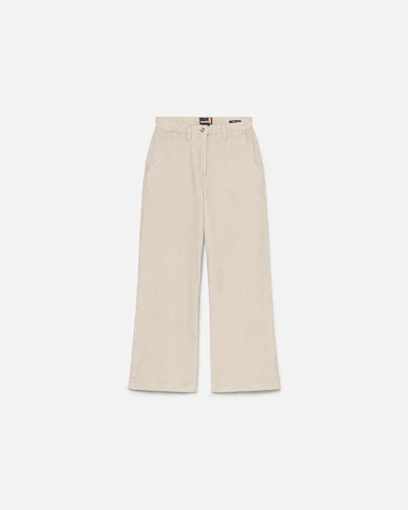 Timberland Gewaschene Cordhose mit weitem Bein für Damen in Beige, Damen, Beige, Größe Beige