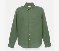 Lovell Lake Botton-Down-Langarmshirt für Herren in Dunkelgrün, Herren, Grün, Größe