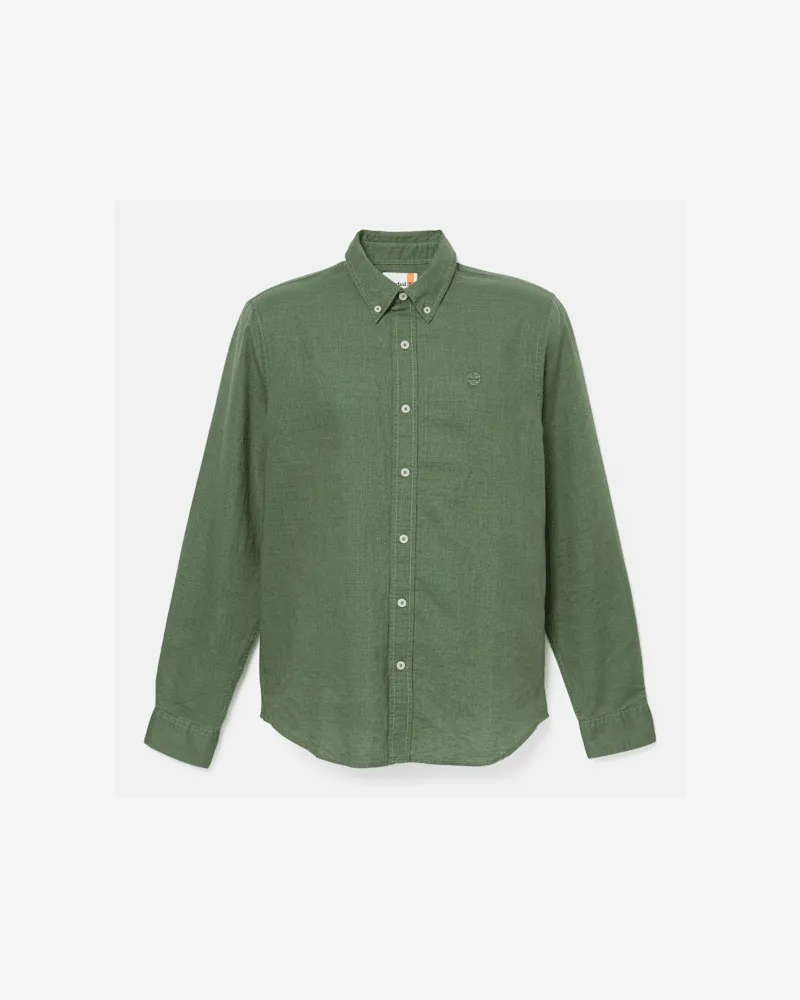 Timberland Lovell Lake Botton-Down-Langarmshirt für Herren in Dunkelgrün, Herren, Grün, Größe Grün