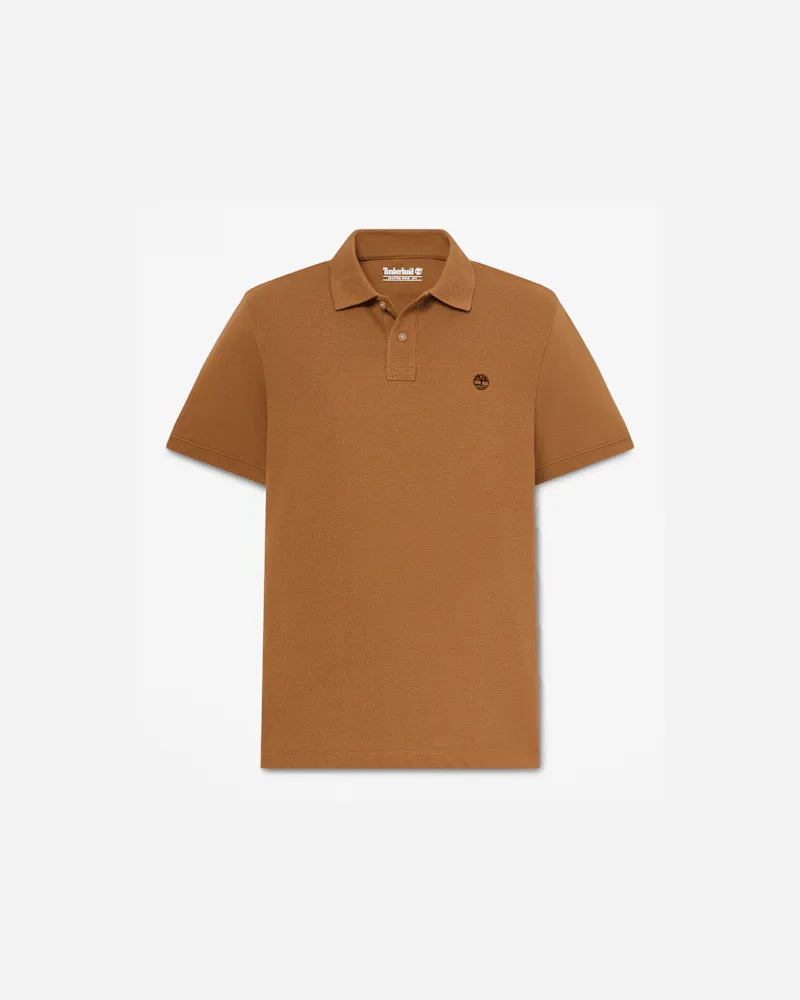 Timberland Oyster River Kurzarm-Polohemd in regulärer Passform für Herren in Dunkelgelb, Herren, Gelb, Größe Gelb