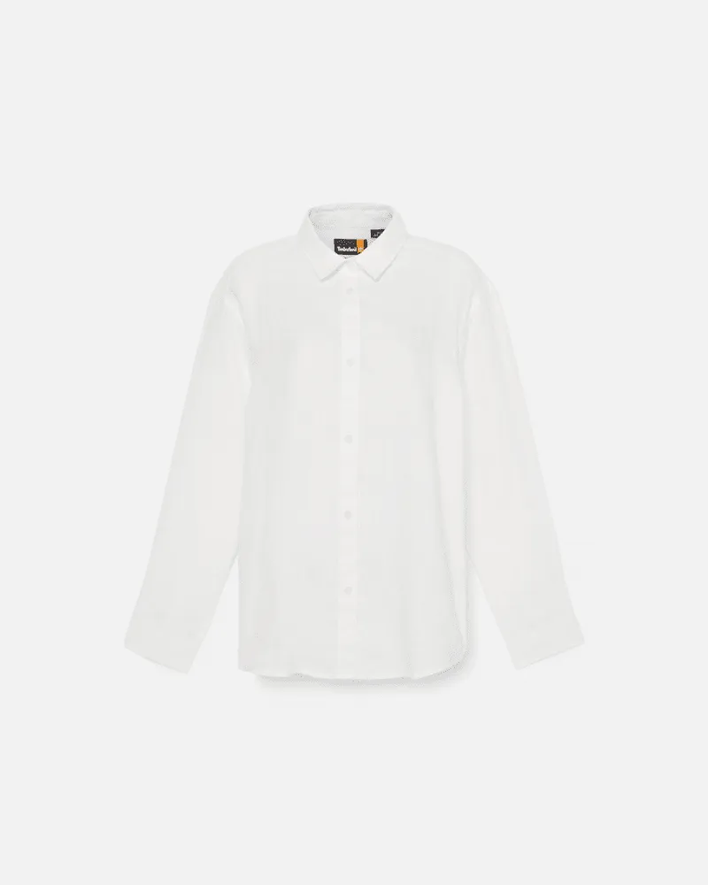 Timberland Leinenhemd für Damen in Weiß, Damen, Weiß, Größe Weiß