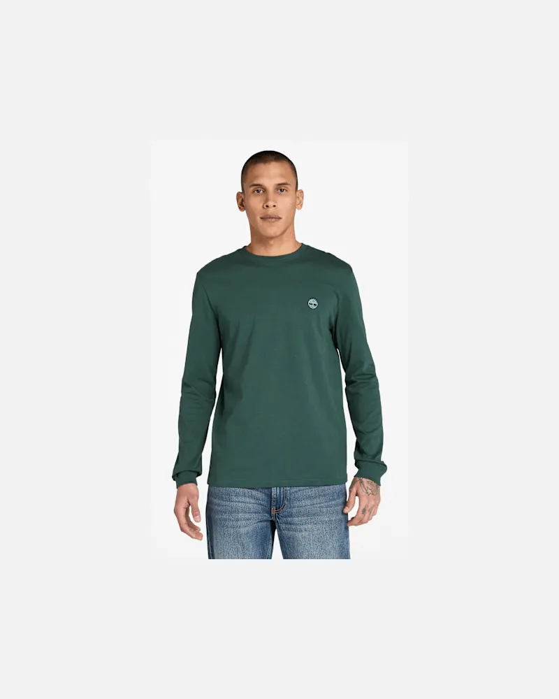 Timberland Dunstan River Langarm-T-Shirt für Herren in Dunkelgrün, Herren, Grün, Größe Grün