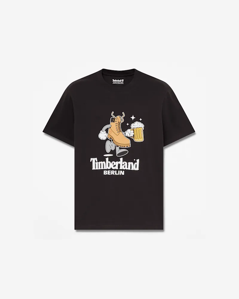 Timberland All Gender Berlin Kurzarm-T-Shirt in Schwarz, Schwarz, Größe Schwarz