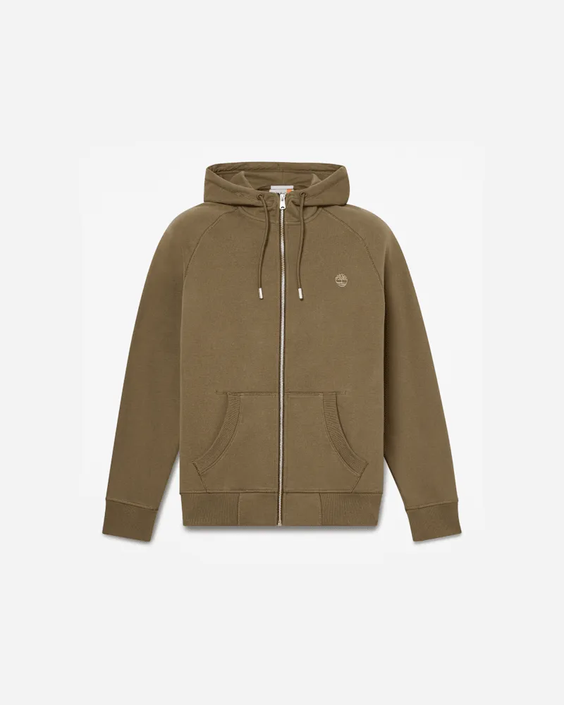 Timberland Exeter River Hoodie mit durchgehendem Reißverschluss für Herren in Grün/Braun, Herren, Braun, Größe Braun