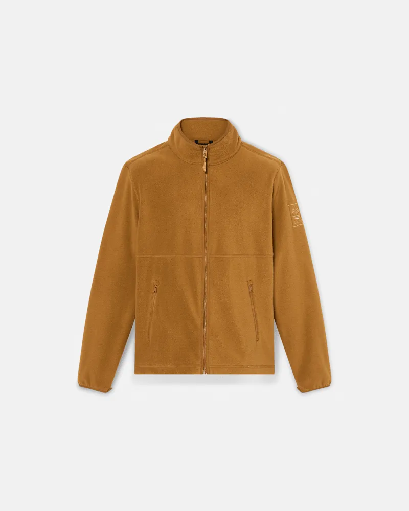 Timberland Polar-Fleecejacke mit durchgehendem Reißverschluss für Herren in Dunkelgelb, Herren, Gelb, Größe Gelb
