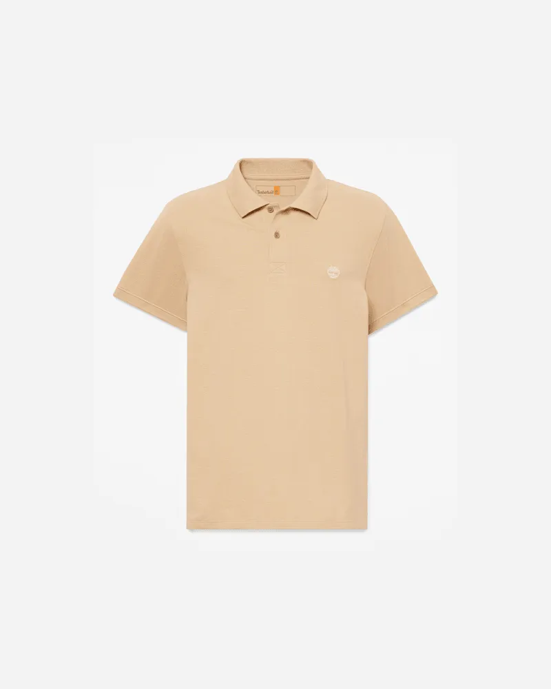 Timberland Millers River Kurzarm-Polohemd aus Stretchmaterial für Herren in Beige, Herren, Beige, Größe Beige