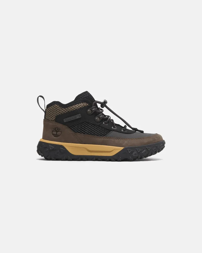 Timberland Halbhoher GreenStride Motion 6 Sneaker für Kinder in Schwarz/Braun, Braun, Größe Braun