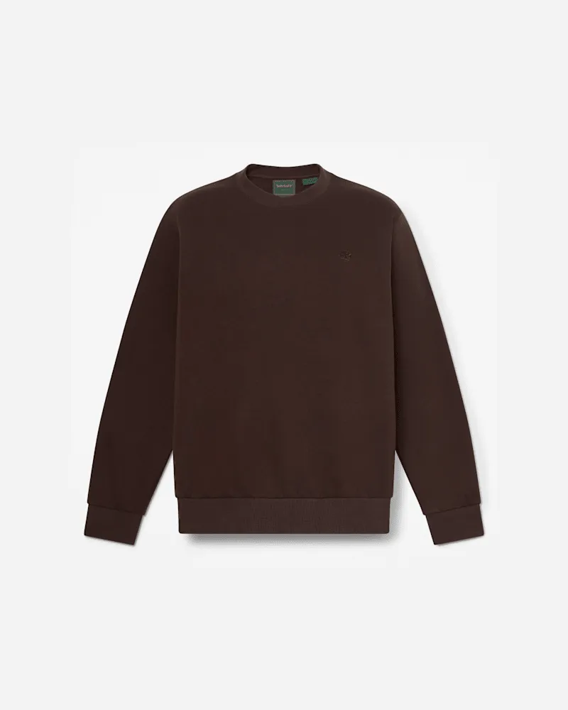 Timberland Oyster River Rundhals-Sweatshirt mit Logo auf der Brust für Herren in Dunkelbraun, Herren, Braun, Größe Braun