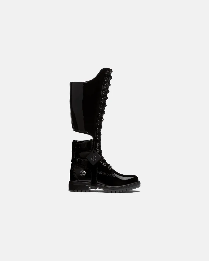 Timberland Jimmy Choo x Timberland 6-Inch-Boot mit kniehohem Gurtzeug für Damen in Schwarz, Damen, Schwarz, Größe Schwarz