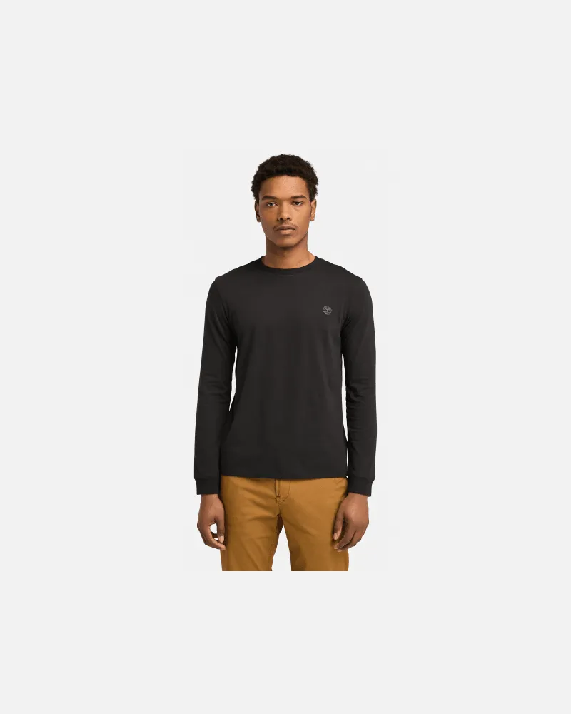Timberland Dunstan River Langarm-T-Shirt für Herren in Schwarz, Herren, Schwarz, Größe Schwarz