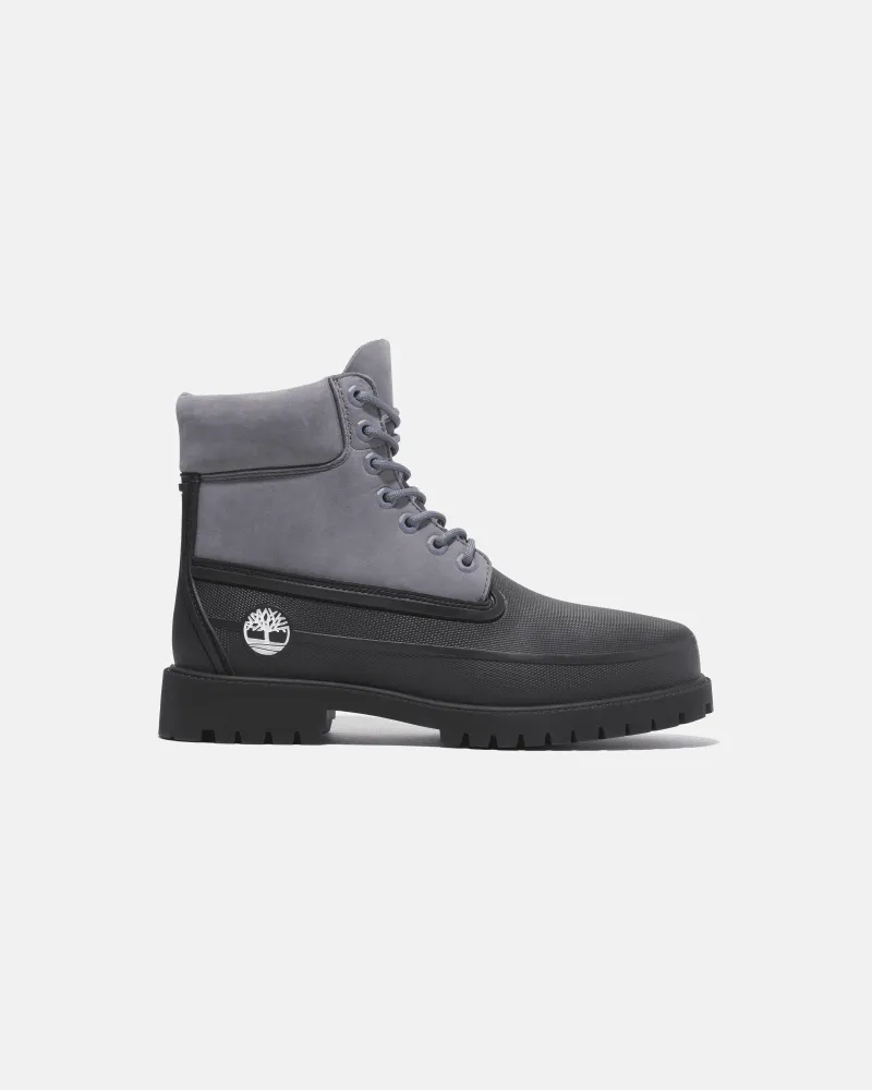 Timberland Wasserdichter Timberland Heritage 6-Inch-Boot zum Schüren für Herren in Schwarz/Blau, Herren, Schwarz, Größe Schwarz