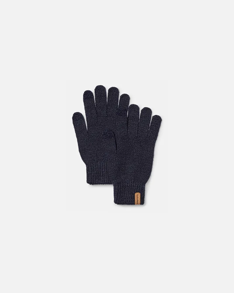 Timberland Rippstrickhandschuhe in Dunkelblau, Blau Blau