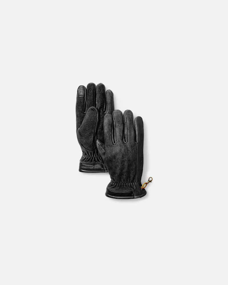 Timberland Winter Hill Nubuklederhandschuh in Schwarz, Schwarz, Größe Schwarz