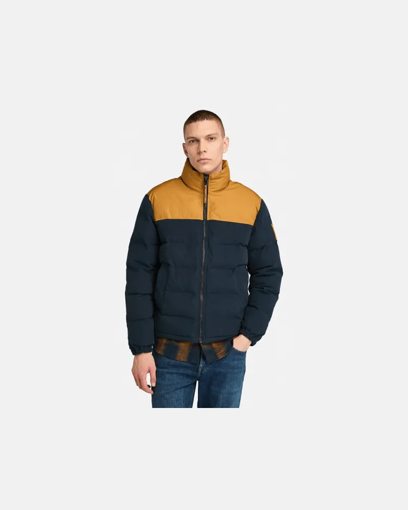 Timberland Wasserabweisende Welch Mountain Steppjacke für Herren in Gelb/Dunkelblau, Herren, Blau, Größe Blau