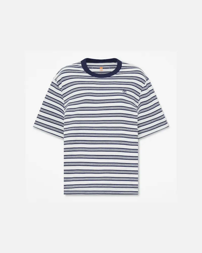 Timberland Gestreiftes T-Shirt für Damen in Dunkelblau, Damen, No Color, Größe No