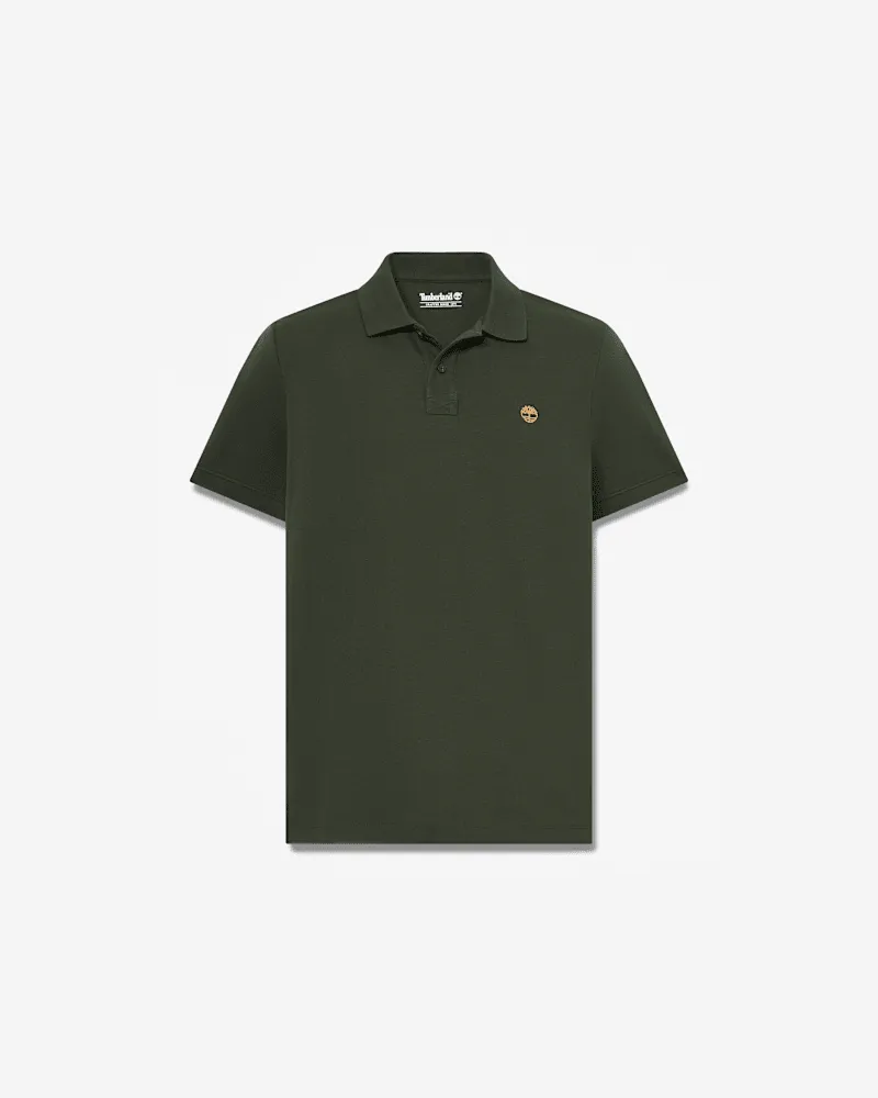 Timberland Oyster River Kurzarm-Polohemd in regulärer Passform für Herren in Dunkelgrün, Herren, Grün, Größe Grün