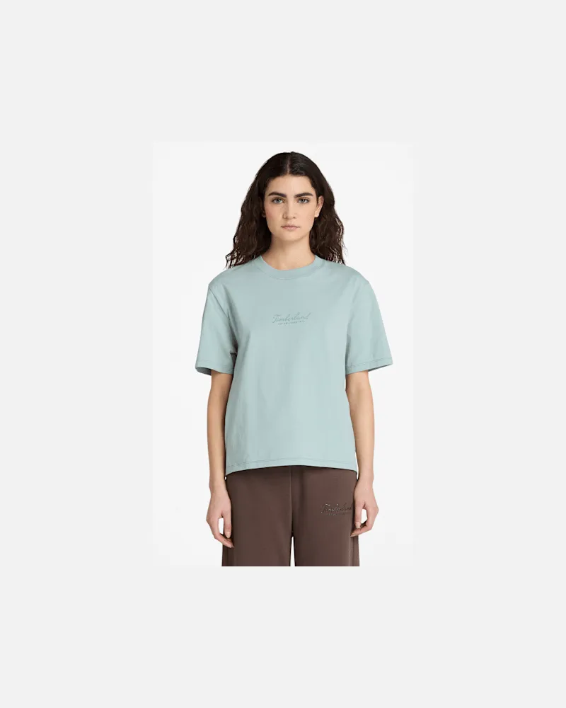 Timberland Lush Comfort Kurzarm-T-Shirt für Damen in Grau, Damen, Grau, Größe Grau