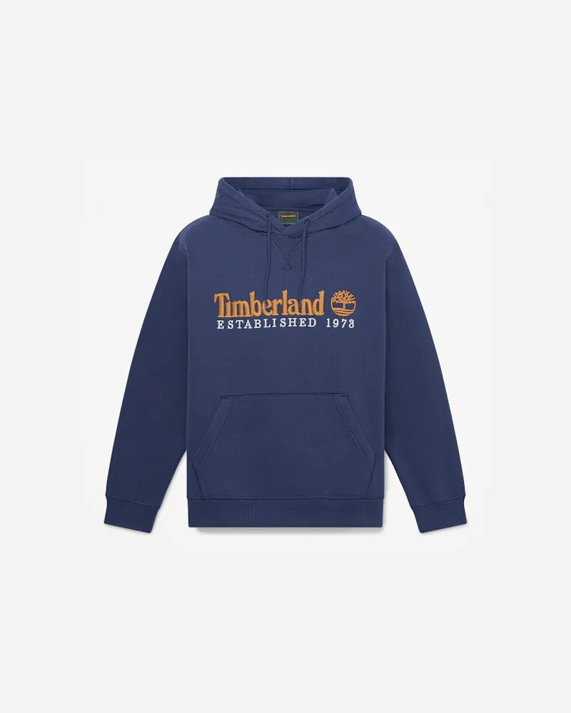 Timberland Hoodie mit „Established 1973"-Logostickerei für Herren in Dunkelblau, Herren, Blau, Größe Blau
