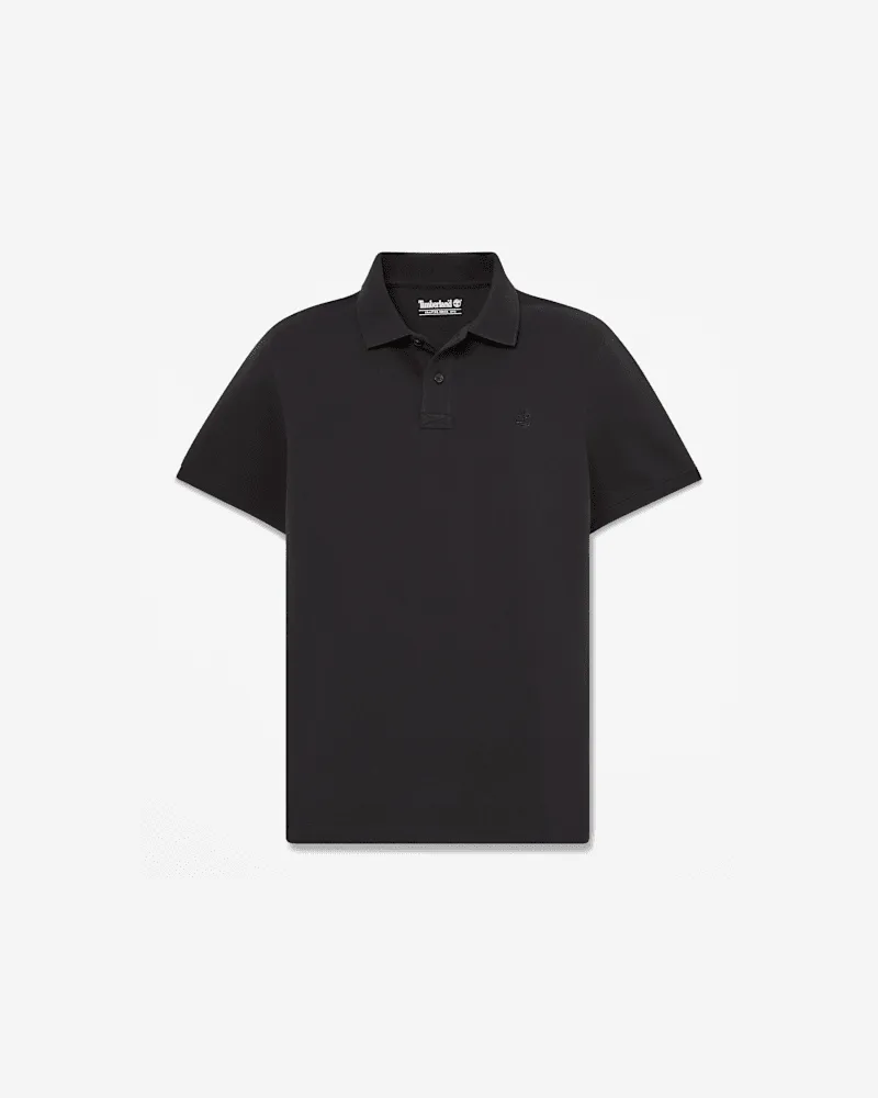 Timberland Oyster River Kurzarm-Polohemd in regulärer Passform für Herren in Schwarz, Herren, Schwarz, Größe Schwarz