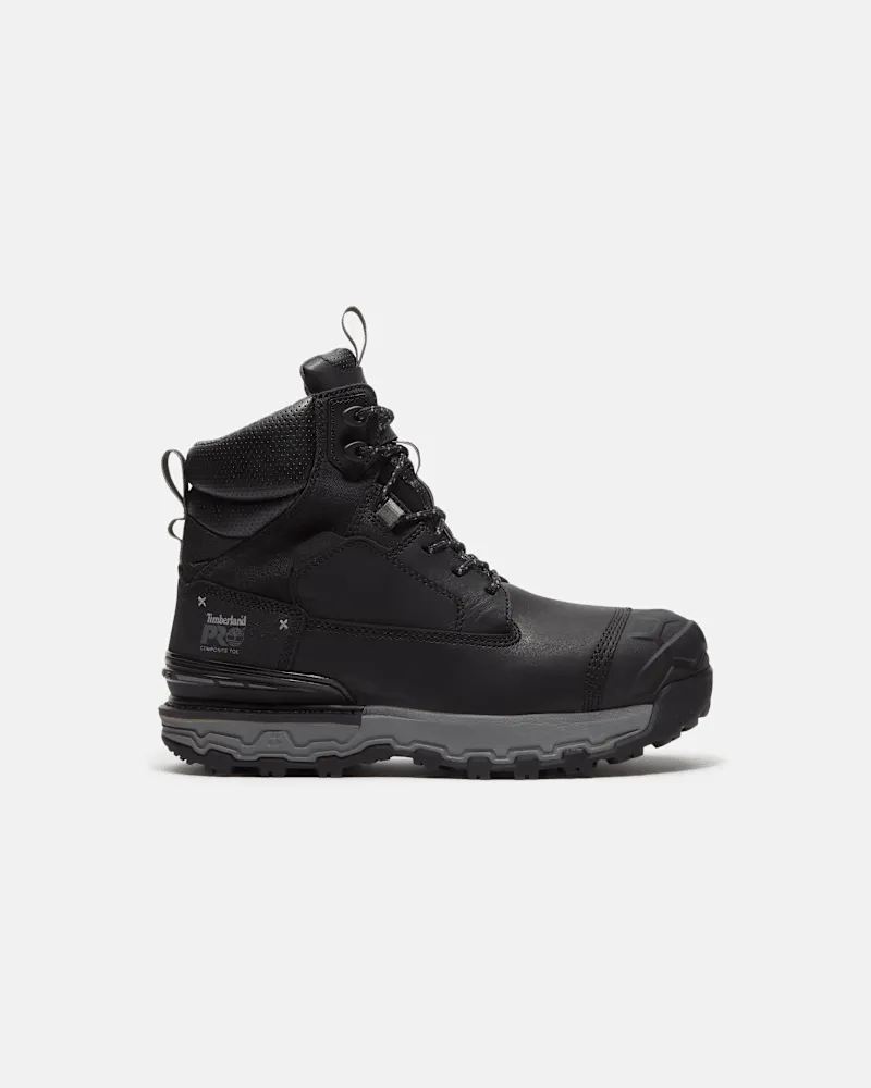 Timberland Wasserfester, ultraleichter Boondock 6-Inch-Arbeitsstiefel mit Isolierung und Zehenschutz aus Verbundstoff für Herren in Schwarz, Herren, Schwarz, Größe Schwarz