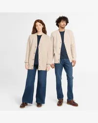 Timberland All Gender Phillips Brook Cardigan mit Raglanärmeln in Beige