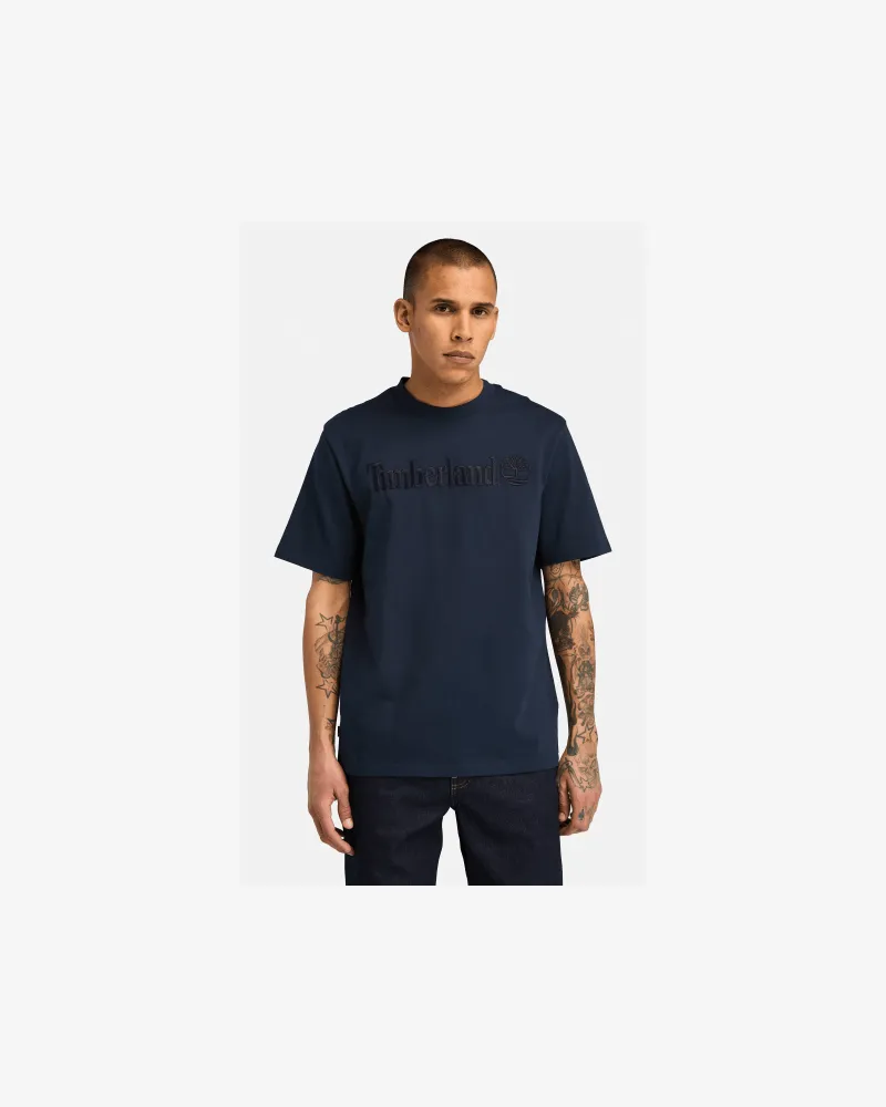 Timberland Hampton Kurzarm-T-Shirt für Herren in Dunkelblau, Herren, Blau, Größe Blau