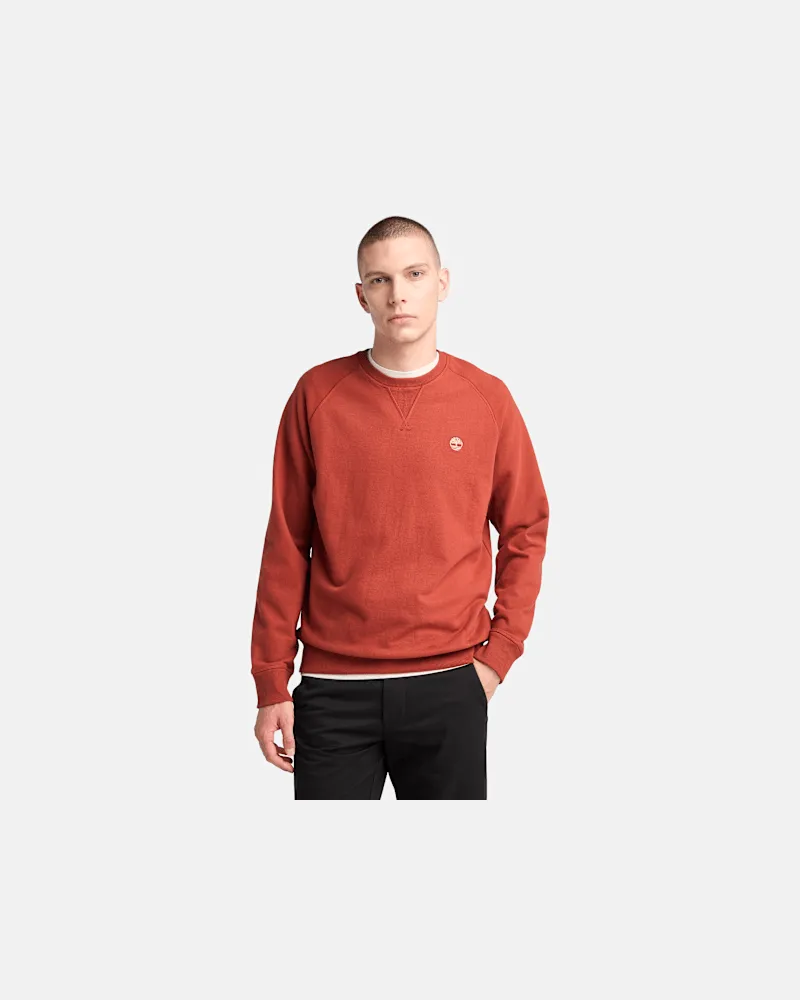 Timberland Exeter River Loopback-Sweatshirt mit Rundhalsausschnitt für Herren in Rot, Herren, Rot, Größe Rot