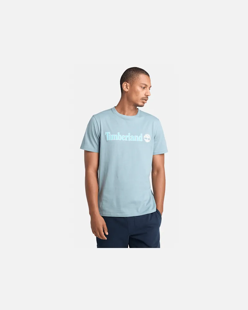 Timberland Kennebec River Linear Logo-T-Shirt für Herren in Hellblau, Herren, Blau, Größe Blau