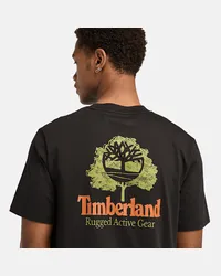 Timberland Robustes Active Gear T-Shirt mit Grafik am Rücken für Herren in , Mann Schwarz