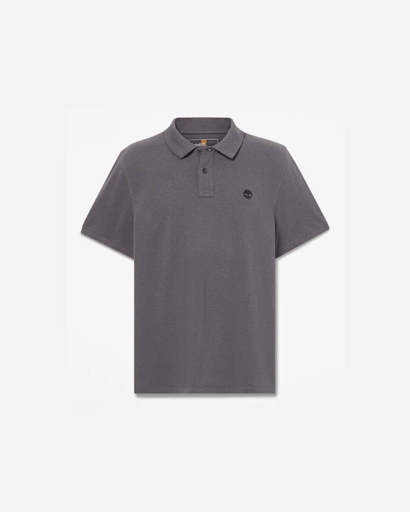 Timberland Kurzärmeliges Millers River Piqué-Polohemd für Herren in Dunkelgrau, Herren, Grau, Größe Grau