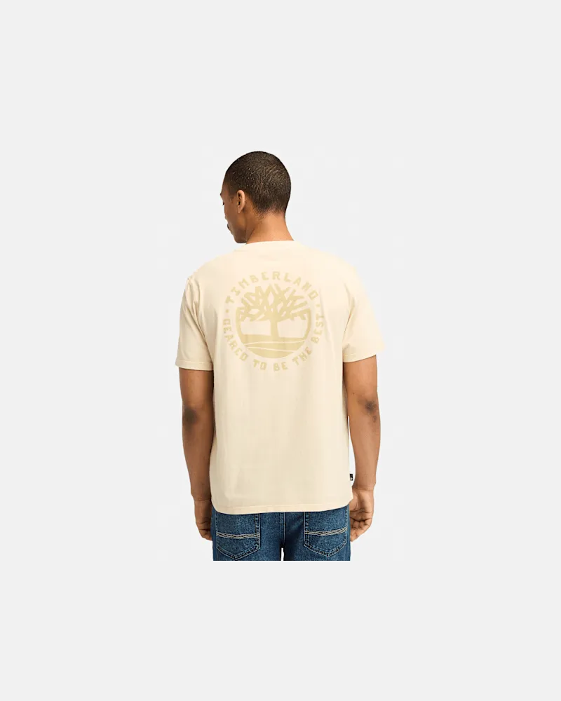 Timberland Merrymack River T-Shirt mit Grafik-Print auf der Rückseite für Herren in , Mann Beige