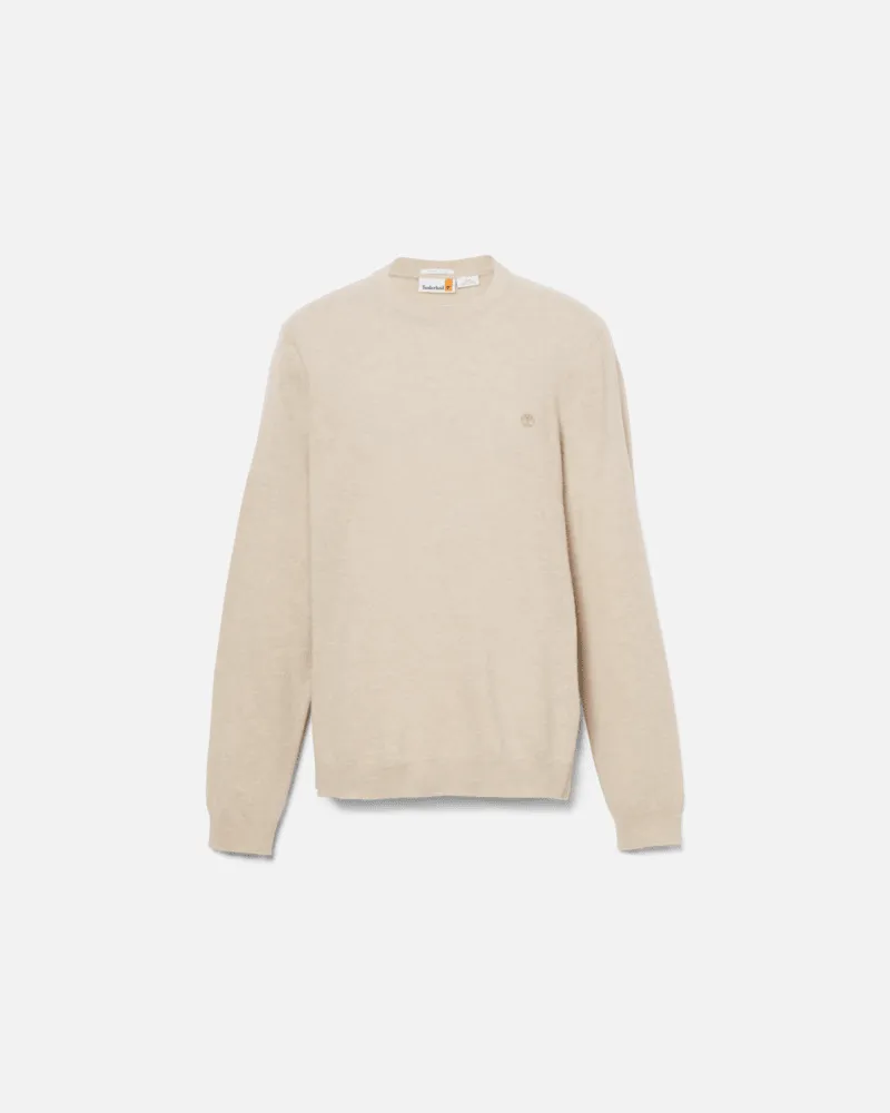 Timberland Timberland Cohas Brook Rundhalspullover aus Merinowolle für Herren in Beige, Herren, Beige, Größe Beige