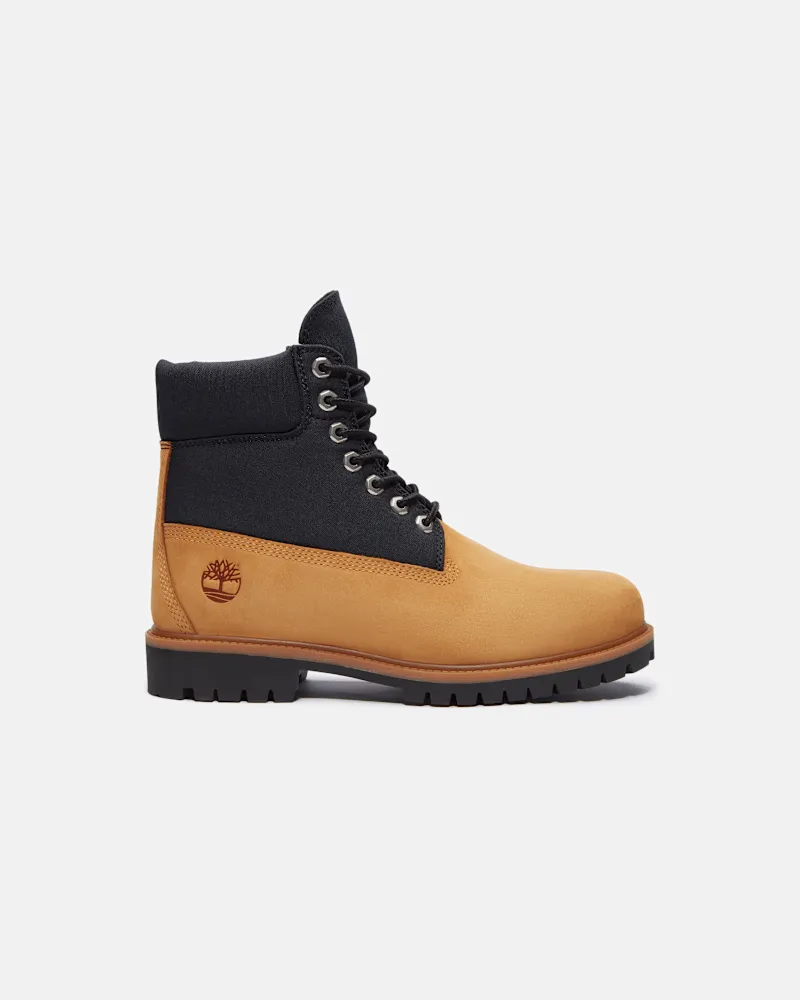 Timberland Wasserdichter Timberland Heritage 6-Inch-Boot für Herren in Gelb/Schwarz, Herren, Gelb, Größe Gelb