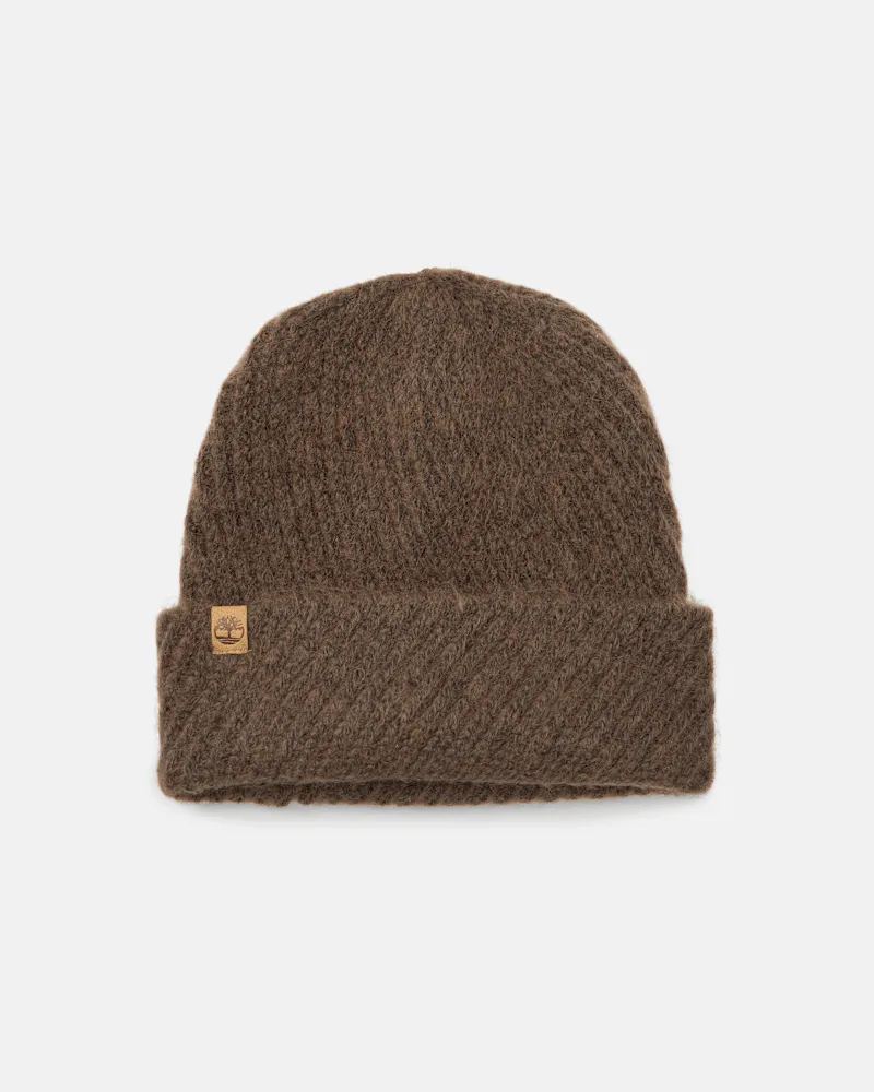 Timberland Mütze mit diagonalen Ziernähten in Braun, Damen, Braun Braun