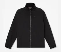 Winddichte Softshell-Jacke mit durchgehendem Reißverschluss für Herren in Schwarz, Herren, Schwarz, Größe