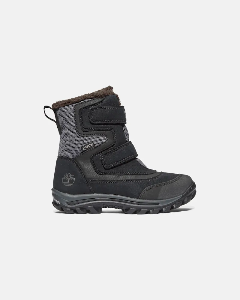 Timberland Halbhoher Chillberg GORE-TEX Snow Boot mit Klettverschluss für Jugendliche in Schwarz, Schwarz, Größe Schwarz