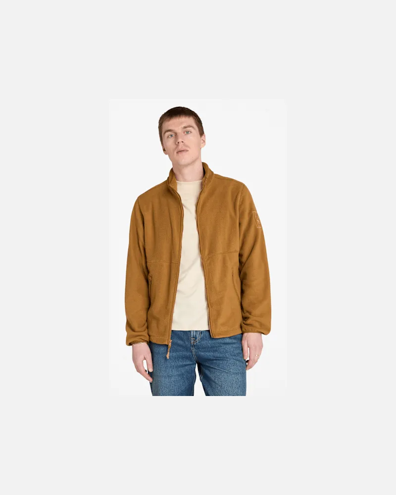 Timberland Polar-Fleecejacke mit durchgehendem Reißverschluss für Herren in Dunkelgelb, Herren, Gelb, Größe Gelb