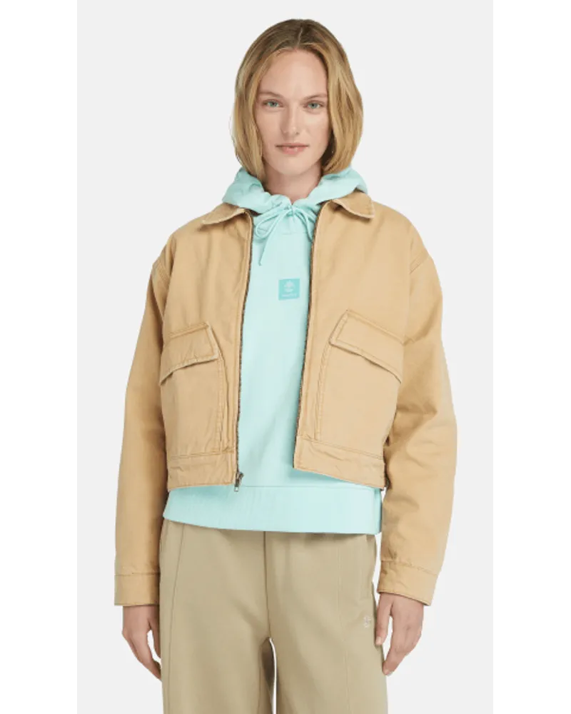 Timberland Strafford Jacke aus gewaschenem Canvas für Damen in , Frau Beige