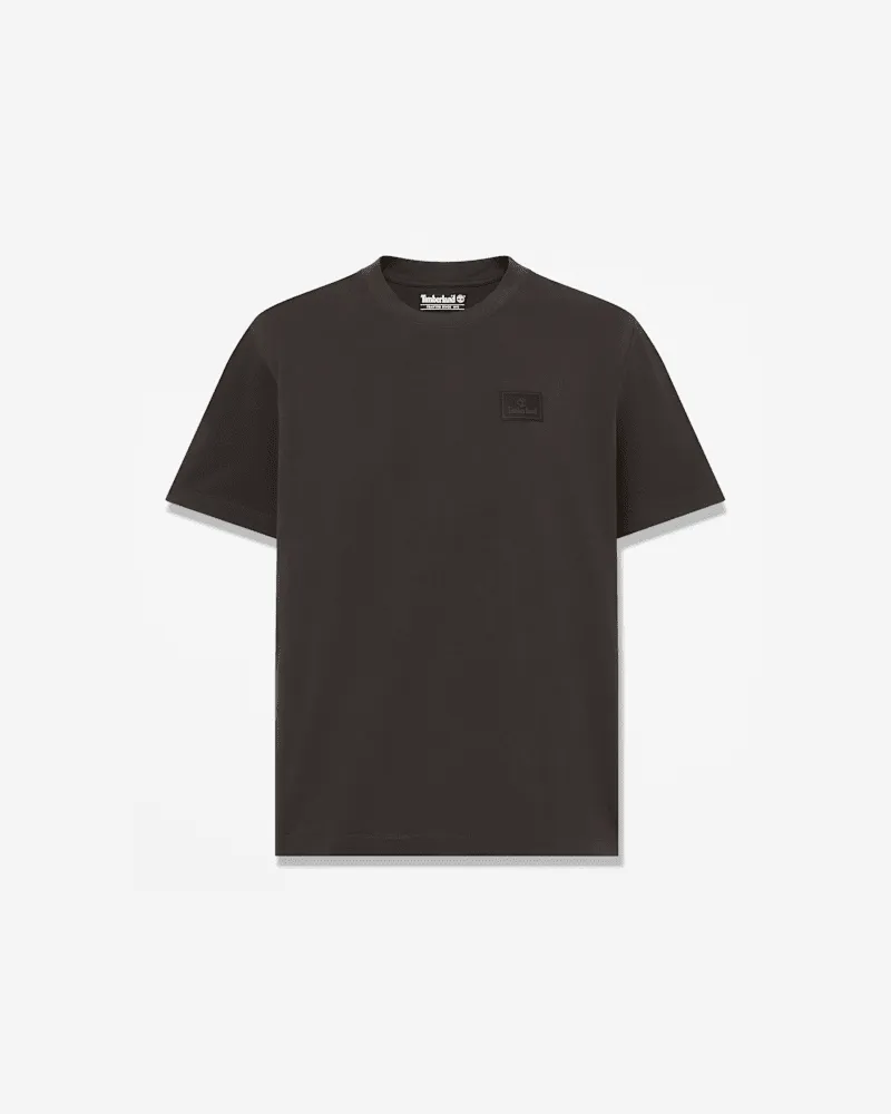 Timberland Kurzarm-T-Shirt mit Silikonaufnäher für Herren in Schwarz, Herren, Schwarz, Größe Schwarz
