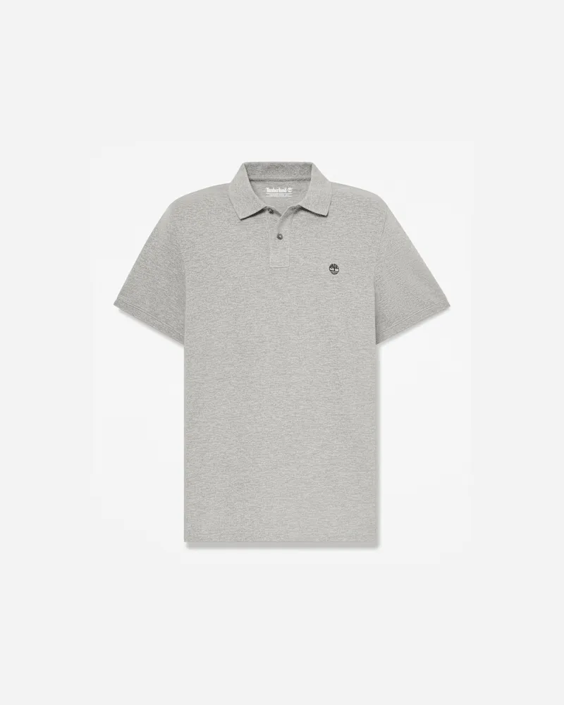 Timberland Oyster River Kurzarm-Polohemd in regulärer Passform für Herren in Grau, Herren, Grau, Größe Grau