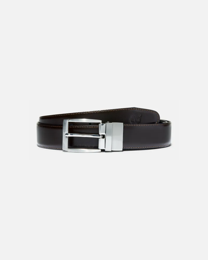 Timberland Klassischer 35 mm Bay Ridge Wende-Ledergürtel für Herren in Dunkelbraun, Herren, Braun, Größe Braun