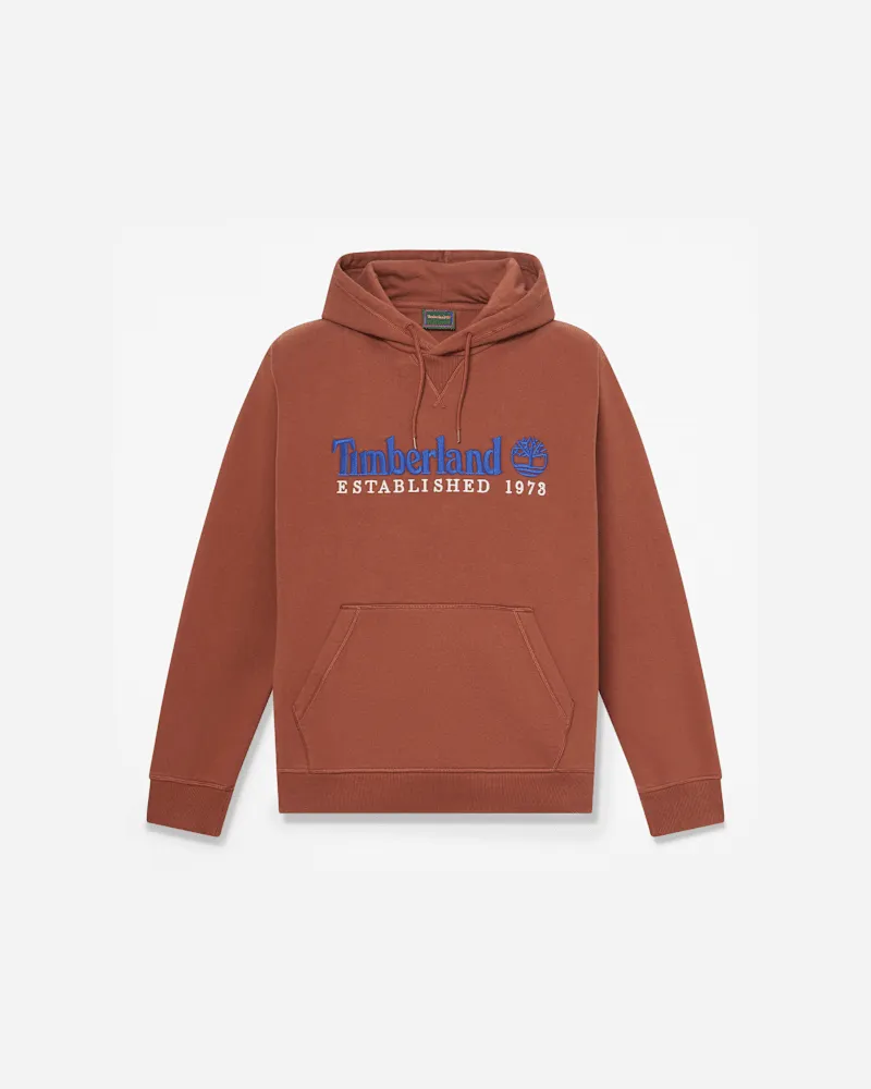 Timberland Hoodie mit „Established 1973"-Logostickerei für Herren in Braun, Herren, Braun, Größe Braun
