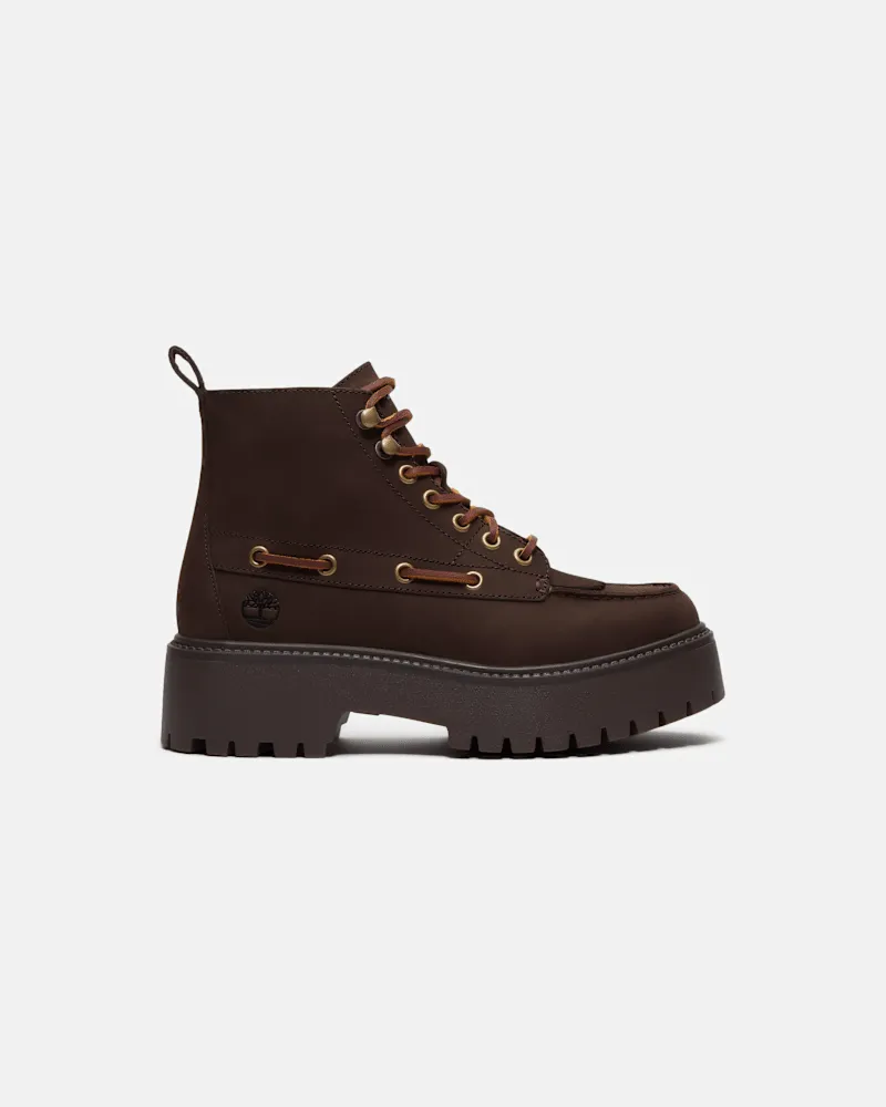 Timberland Stone Street Kiltie Boot mit Plateausohle für Damen in Dunkelbraun, Damen, Braun, Größe Braun