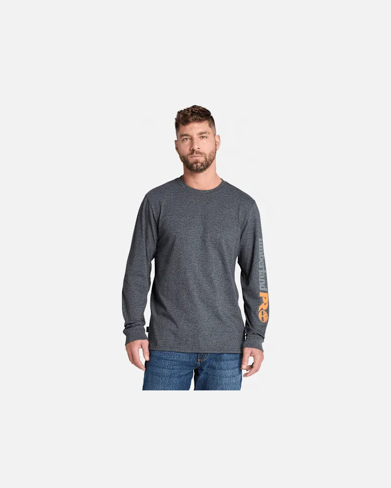 Timberland Timberland PRO Core Logo Langarm-T-Shirt für Herren in Grau, Herren, Grau, Größe Grau