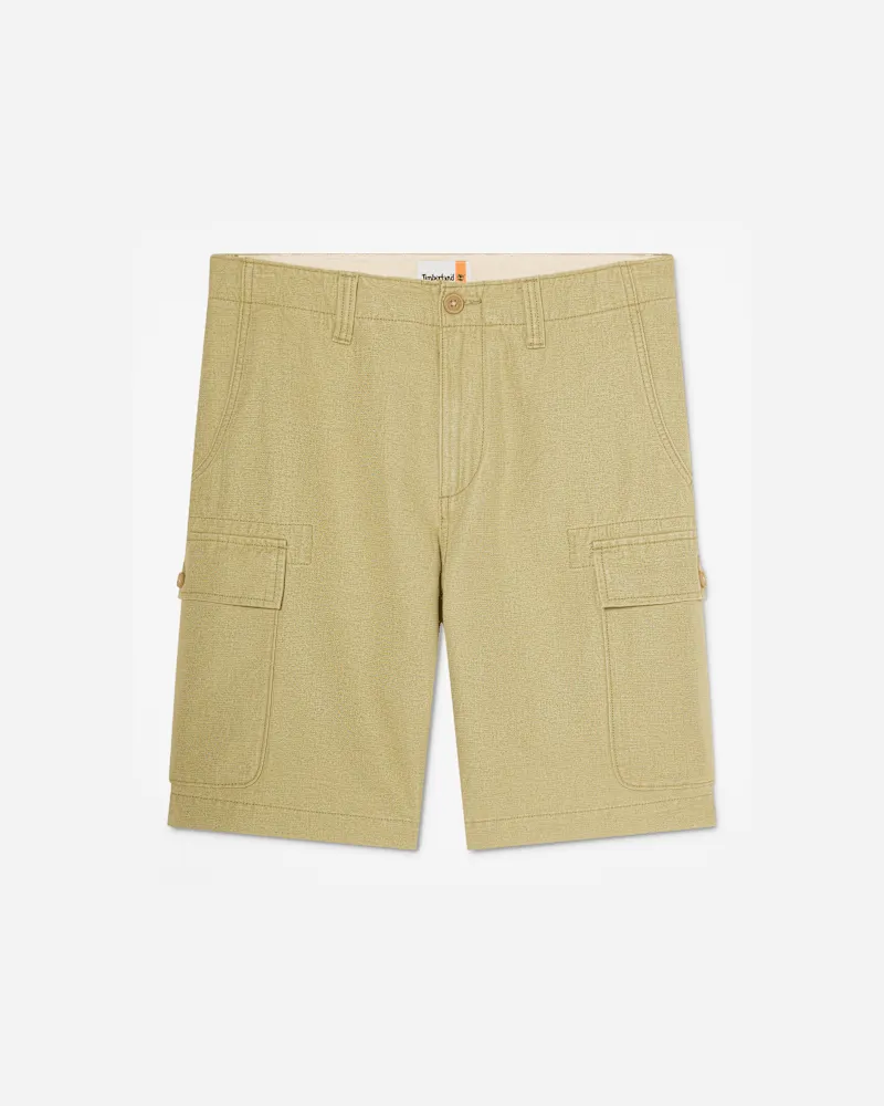 Timberland Brookline Cargoshorts aus Baumwolle und Leinen für Herren in Grün, Herren, Grün, Größe Grün