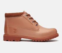 Wasserdichter halbhoher Nellie Chukka Boot zum Schnüren für Damen in Hellrot, Damen, Rot, Größe