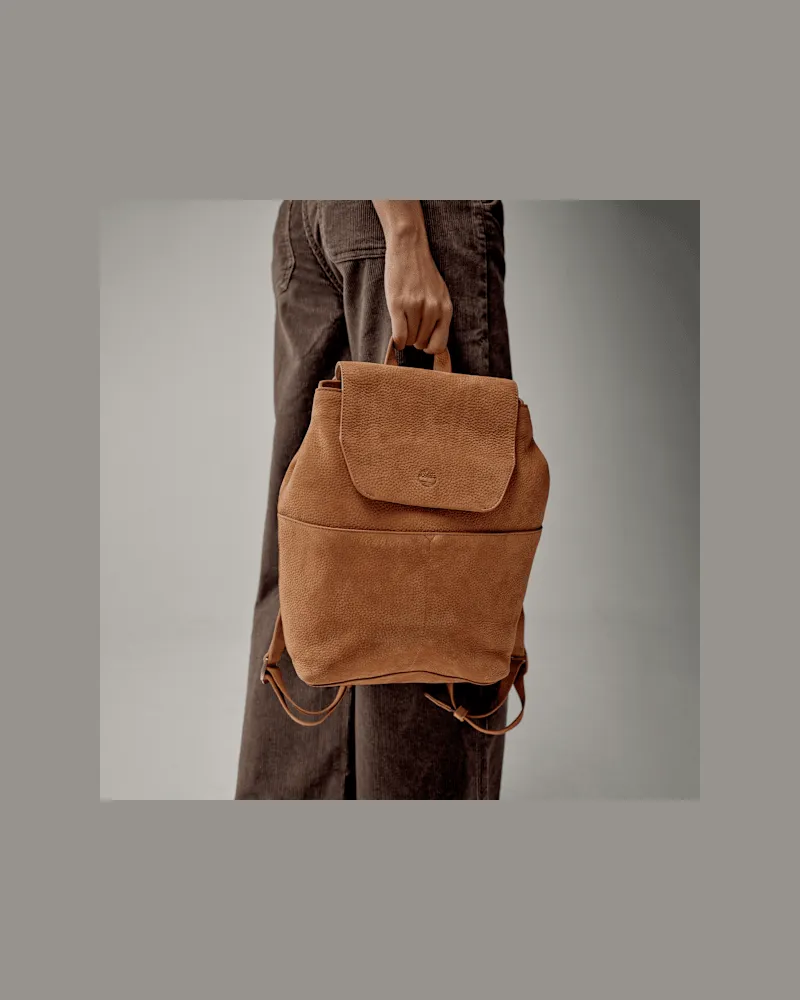 Timberland 11-Liter-Rucksack aus weichem Leder in Braun, Damen, Braun Braun