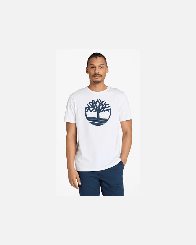 Timberland Kennebec River Kurzarm-T-Shirt mit Baumlogo für Herren in Weiß, Herren, Weiß, Größe Weiß