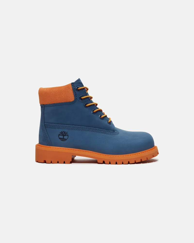 Timberland Wasserdichter Timberland Premium 6-Inch-Boot für Jugendliche in Dunkelblau, Blau, Größe Blau